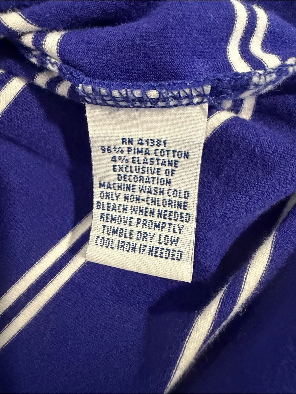 Polo Golf Ralph Lauren Men’s Large Blue White Striped Pima Cotton Polo